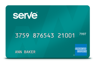 American Express Serve Free Reloads Prepaid Card Logo